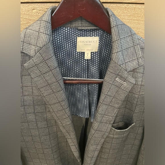 CON.STRUCT Slim Fit Knit Stretch Blazer Size 40 - Medium - Picture 2 of 8